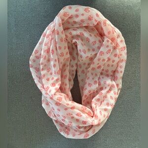 Pink Patterned Infinity Scarf